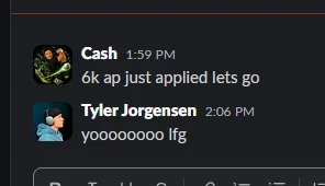 Member celebrating a submitted application