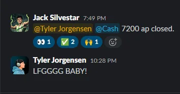 Member sharing a $7,200 close