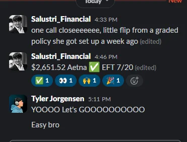Member sharing a $2,651 policy close