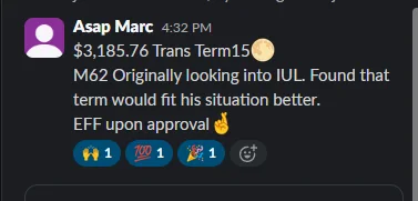 Member sharing a $3,185 close