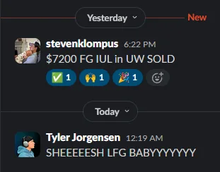 Member sharing a $7,200 sale