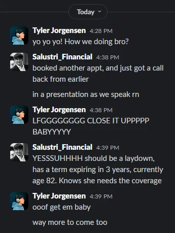 Member sharing a booked appointment and callback